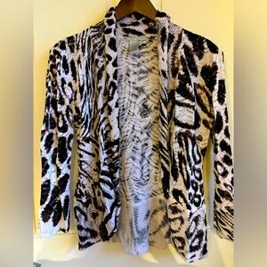 Alberto Makali leopard print lightweight cardigan
